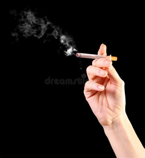 Woman Hand Holding A Cigarette Stock Photo Image Of Poisonous Girl
