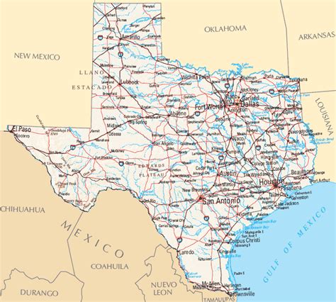 Map Of Texas ToursMaps Com