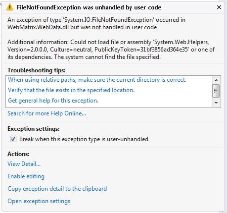 Could Not Load File Or Assembly System Web Helpers Error On Iis Hot Sex Picture