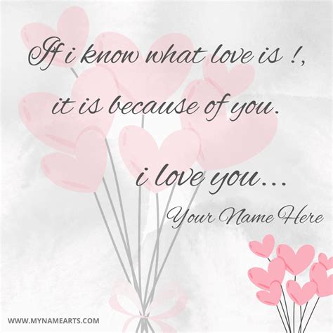 Romantic Love Quote Template Greeting With Your Name Mynamearts