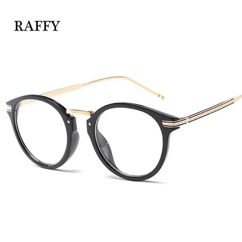 2018 Raffy Fashion Round Eyewear Black Metal Frame Women Men New Cat S Eyewear Myopia