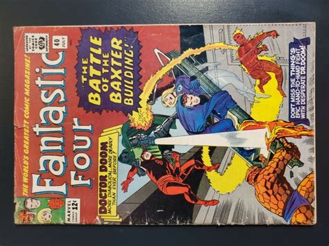 Fantastic Four 40 1965 Vg 35 Daredevil Doctor Doom Jack Kirby