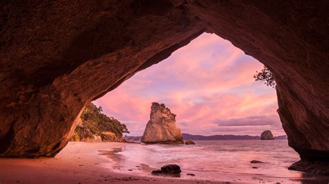 Rock Cave Beach Sunset 2020 Nature Scenery Photo Preview