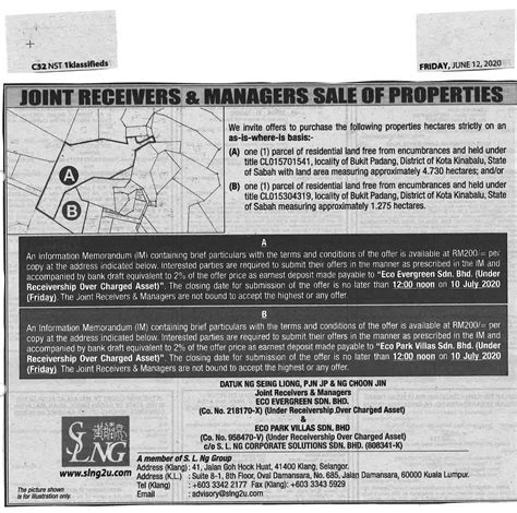 6, 1st & 2nd floor, block j, sadong jaya, jalan ikan juara 88000 kota kinabalu Joint Receivers & Managers - Sale of Properties, Bukit ...