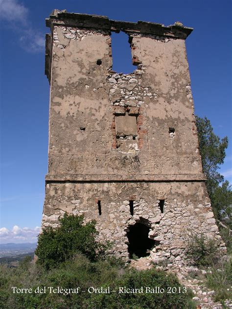 Torre Del Telègraf De Lordal Subirats Alt Penedès Catalunya Medieval