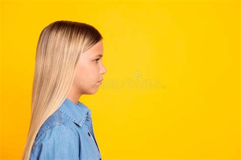 Side Profile Photo Of Pretty Serious Calm Little Girl