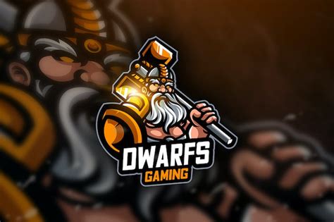 Dwarf Gaming Mascot And Esport Logo By Aqrstudio On Envato Elements