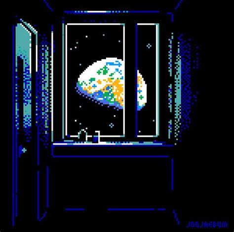 Moon And Universe On Behance Pixel Art Space Art
