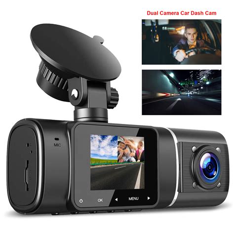 Dual Dash Cam with IR Night Vision, EEEkit HD 1080P Front and 720P Inside Cabin Dash Camera 1.5 ...