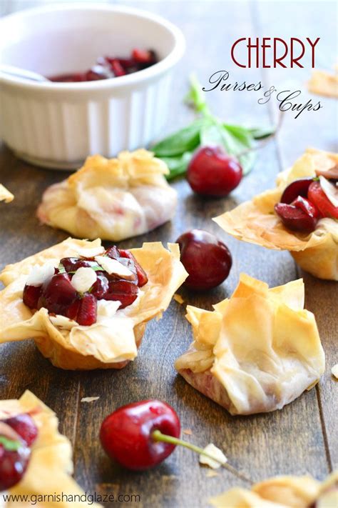 Place a second phyllo sheet on top, brushing it with butter. Cherry Purses & Cups | Recipe | Food, Food recipes, Phyllo ...