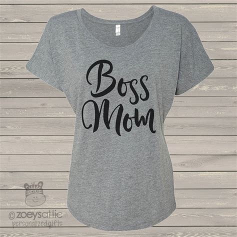 Boss Mom Womens Dolman Tee Light Best Mother S Day Or Etsy