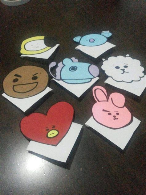 Diy Bt21 Corner Bookmarks Armys Amino