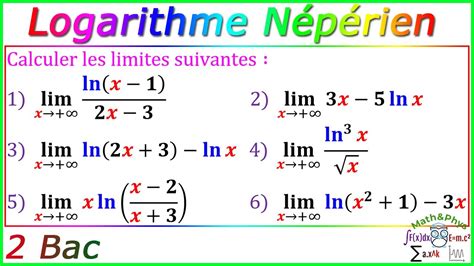 Fonction Logarithme N P Rien Limite Logarithme N P Rien Bac