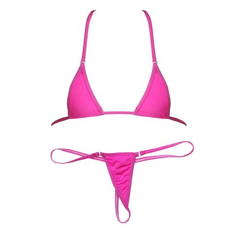 Buy Yizyif Womens Brazilian Bikini Triangle Thongs G String Swimwear