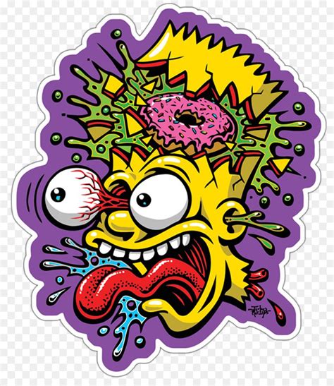 Bart Simpson Drawing Art Museum Poster Stickers Bart