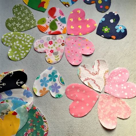 Heart Shape 100% Cotton Fabric Patchwork 30 pcs/lot Sewing quilting for