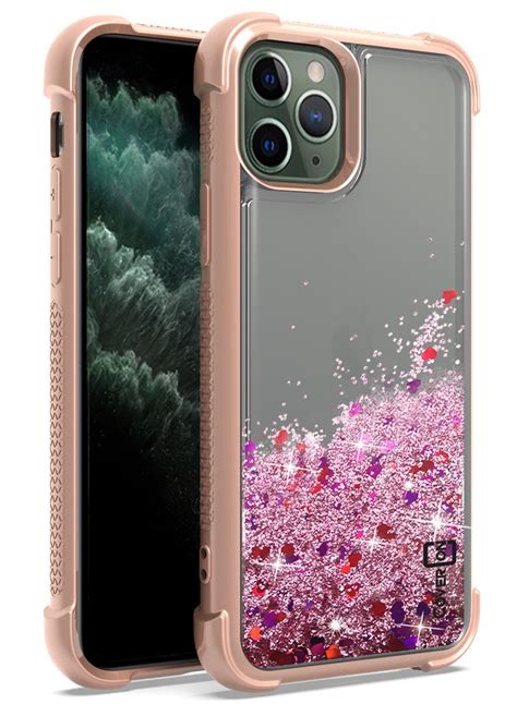 CoverON Apple IPhone Pro Max Case Liquid Glitter Bling Clear TPU