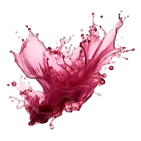 Premium Ai Image Abstract Red Wine Splash Splash Isolated On White