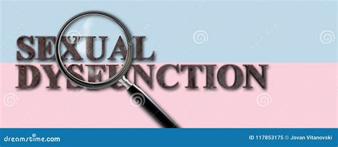 Concept Image Of Sexual Dysfunction With Magnifying Glass Stock Illustration Illustration Of