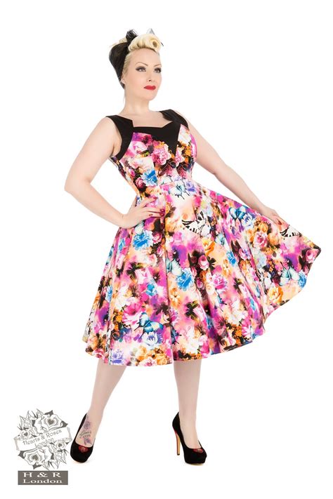 Pink Cloud Dress In Multicolor Hearts And Roses London