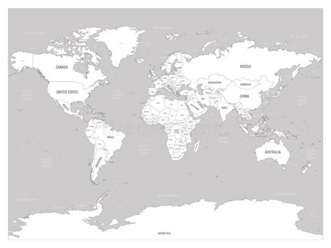 World Map Outline Countries Labeled
