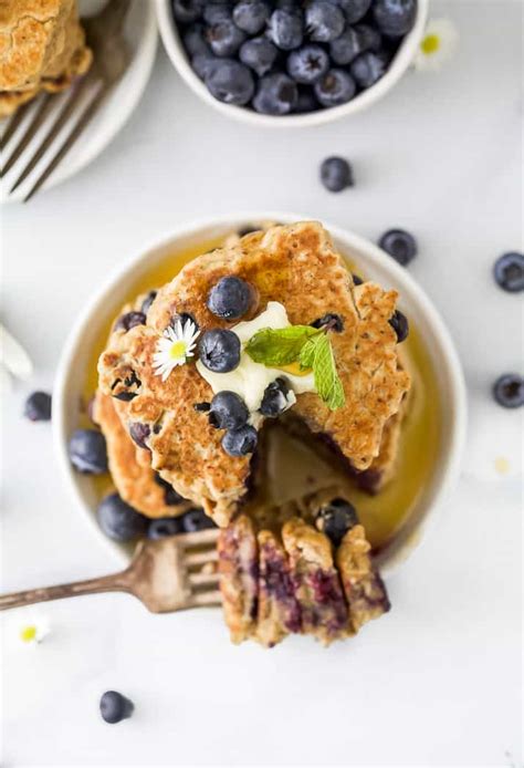 Fluffy And Healthy Blueberry Pancakes Recipe Joyful