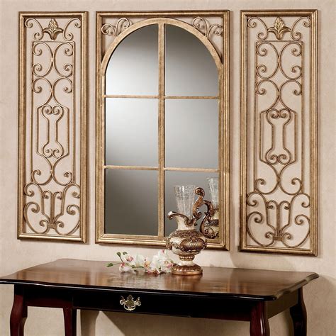 Provence Antique Gold Finish Wall Mirror Set