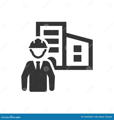 Civil Engineer Icon Stock Vector Illustration Of Worker 153433365