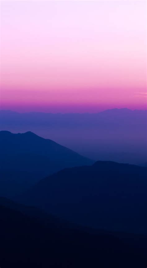 1440x2630 Sunset Horizon Adorable Mountains Wallpaper Mountain
