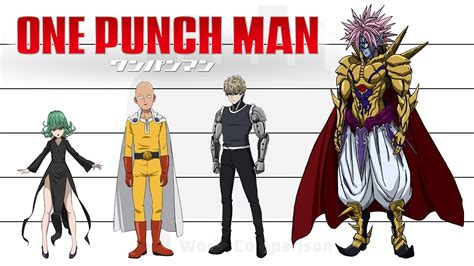 One Punch Man Characters Height Comparison
