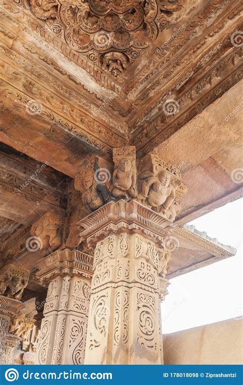 Stone Carvings Inside Kandariya Temple Khajuraho Madhya