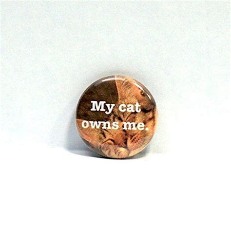 Cat Button Funny Button My Cat Owns Me Pin 1 Pinback Gee