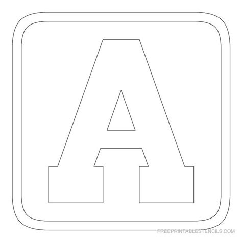 3 Inch Block Letter Stencils Printable Free Large Letters To Print