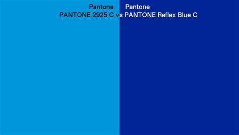 Pantone 2925 C Vs Pantone Reflex Blue C Side By Side Comparison