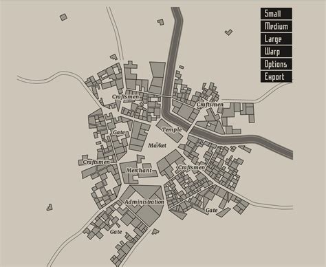 Procedurally Generated Maps Of Medieval Cities Suitable For Rpgs