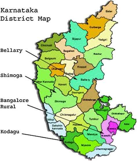 Map Of Sampled Districts Map Source Government Of Karnataka Dept Of