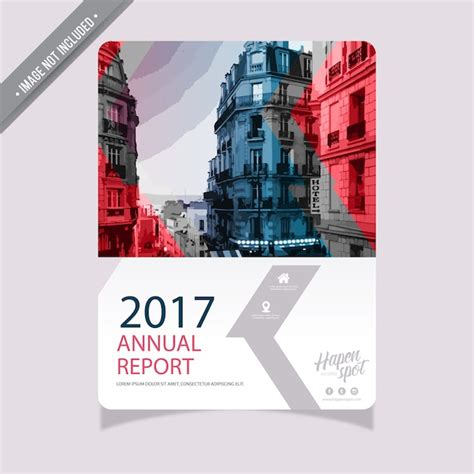 Free Vector White Annual Report Design