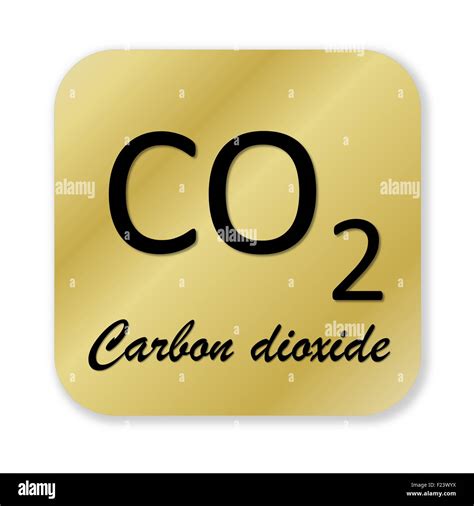Golden Chemical Formula Of Carbon Dioxide Symbol Isolated In White