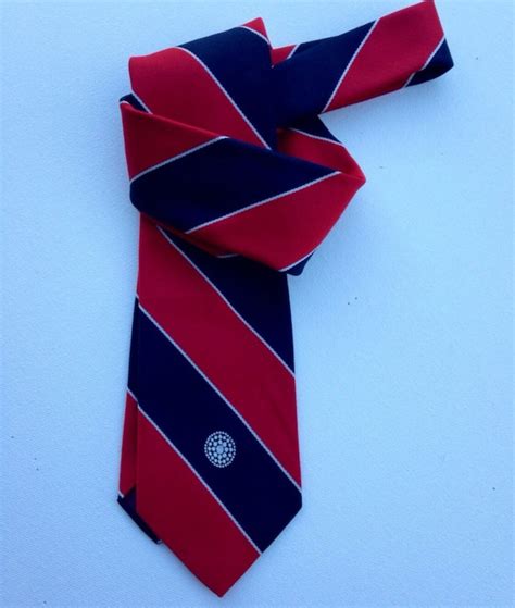 Repp Tie Regimental Tie Red Blue Striped Americana New