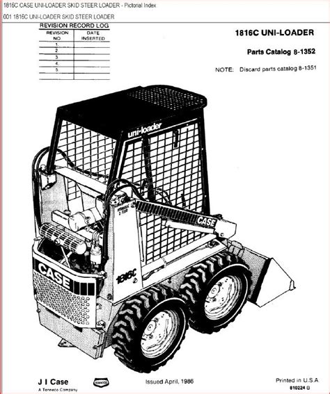 Case 1816c Skid Steer Loader Parts Catalog Manual Pdf Download