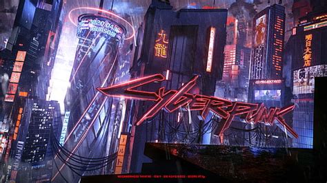 Hd Wallpaper Cyberpunk 2077 Neon Futurism Futuristic Dark Night