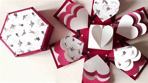 Heart Explosion Box Hexagon Explosion Box Valentine T Ideas How