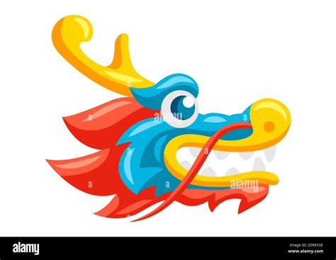 Illustration Of Chinese Dragon Head Stock Vector Image And Art Alamy