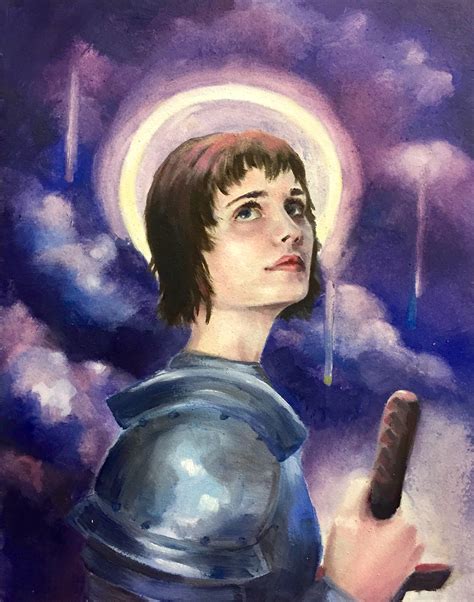By Erica Lane 9x12 Oil Historical Figure Joan Of Arc