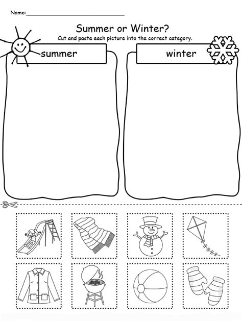 Summer Worksheet For Kids