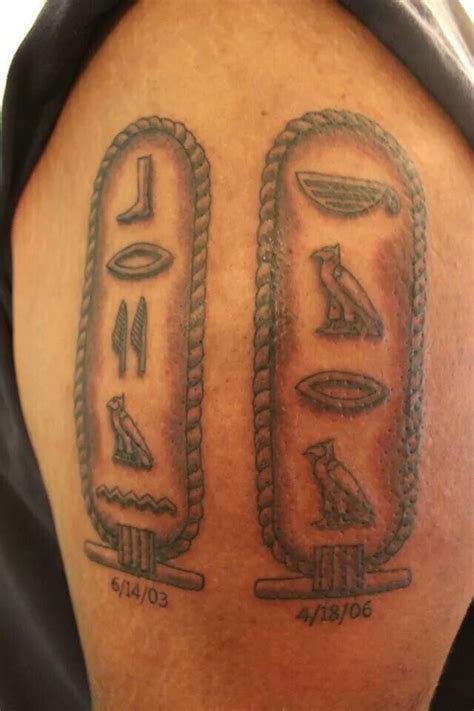 Awesome Tattoo Kids Names In Egyptian Hieroglyphics Encased In