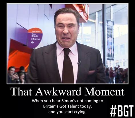 Aww Poor David Walliams Britain Got Talent Awkward Moments Awkward
