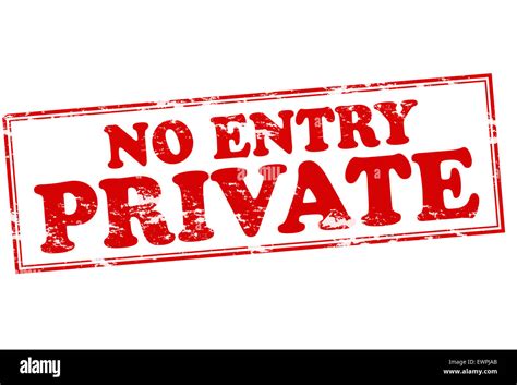 Rubber Stamp With Text No Entry Private Inside Illustration Stock