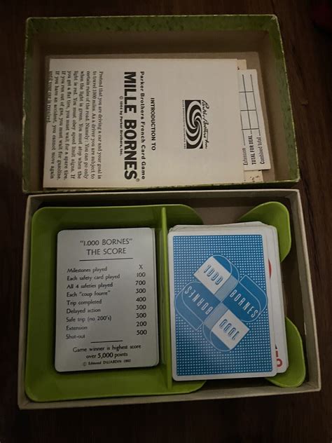 Vintage Mille Bornes French Card Driving Game Parker Brothers 1962 Vtg
