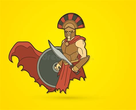 Spartan Warrior Cartoon Stock Vector Illustration Of Spartan 39343143
